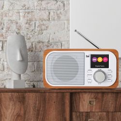 Radio réveil DAB+ Bluetoothécran couleur finition bois