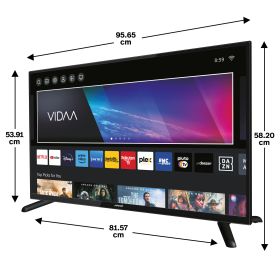 TV SMART 42 Full HD LED 106cm Netflix YouTube PrimeVideo